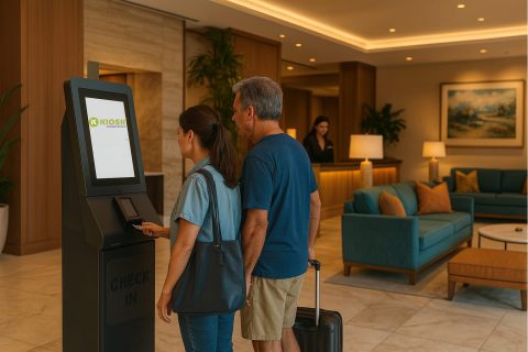 Self Check-in Automat in einem Hotel