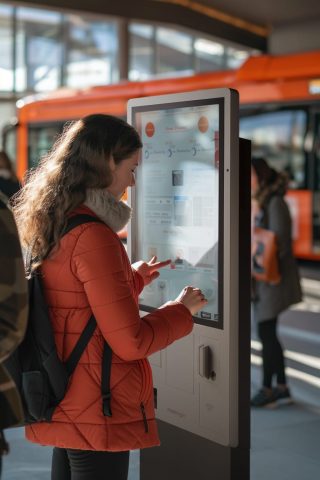 Borne de traitement des passagers