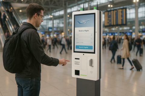 Borne interactive pour tickets