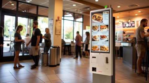Borne de commande fast food