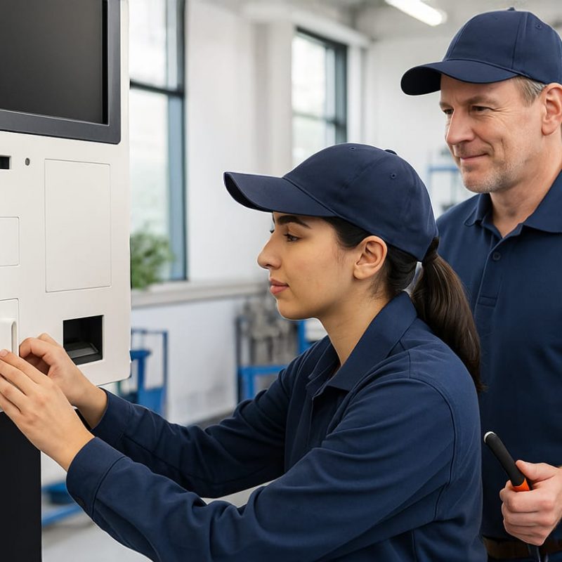 Support technique pour borne kiosque Assistance technique pour borne kiosque et systèmes en cas de problème technique